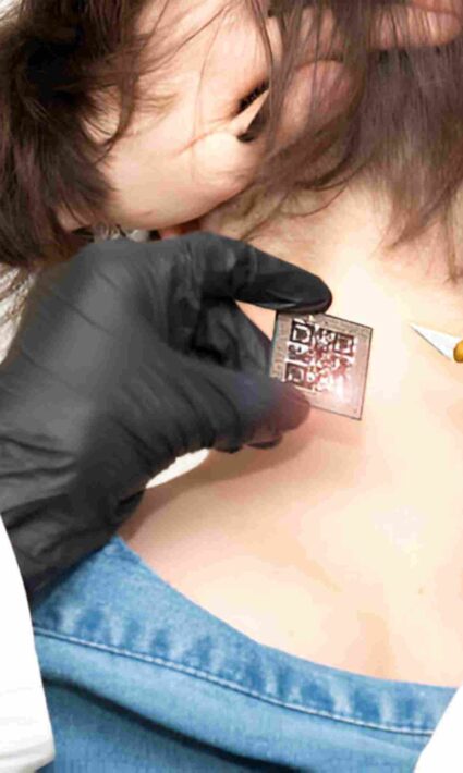 Back Dermal Piercing