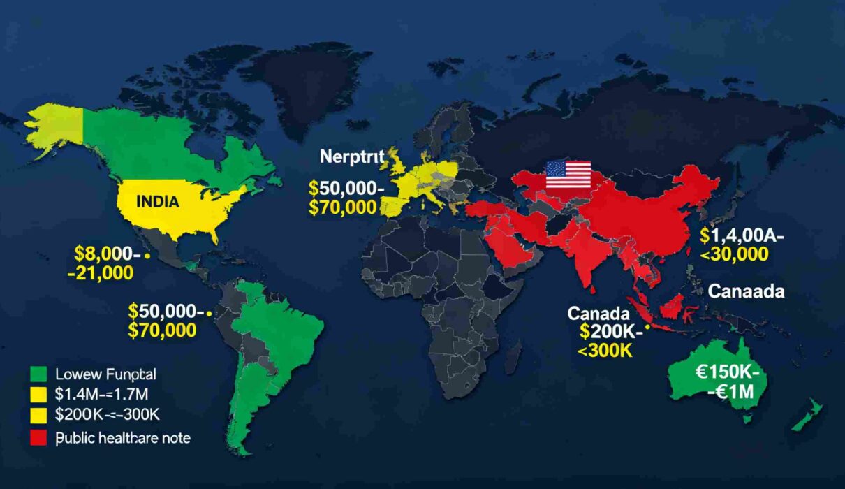 Heart prices as per countries