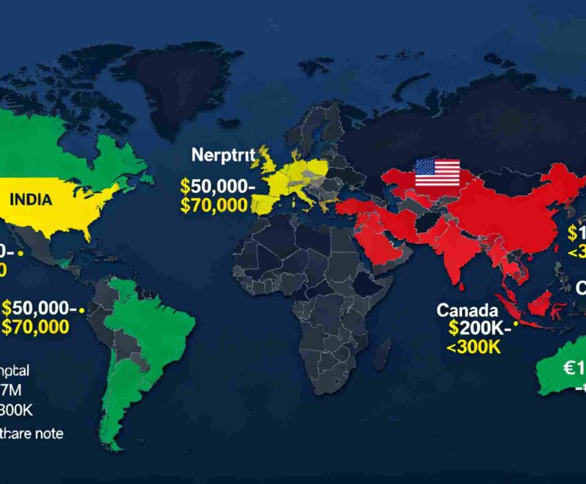 Heart prices as per countries