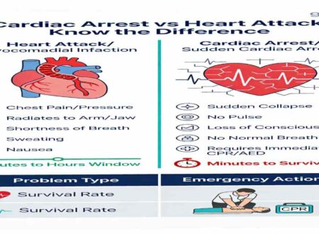cardiac arrest vs heart attack