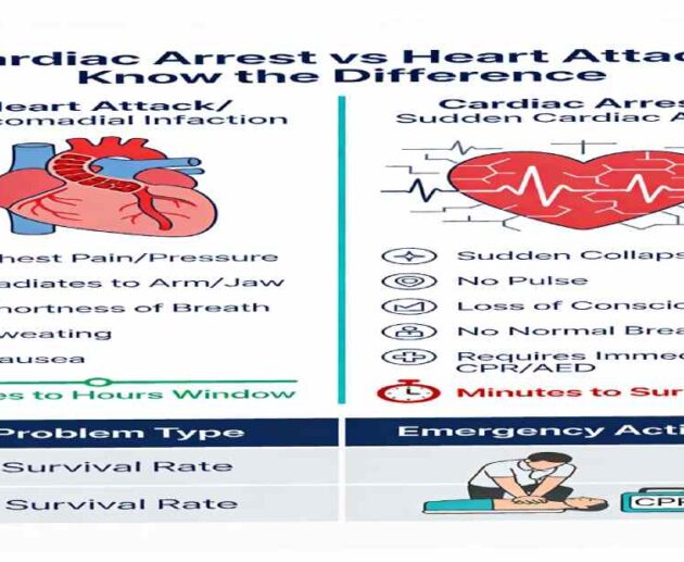 cardiac arrest vs heart attack